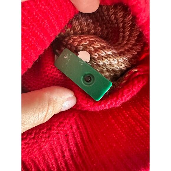 New: Women's Christmas Reindeer Traditional Knitted Holiday Ugly Sweater - Picture 6 of 6